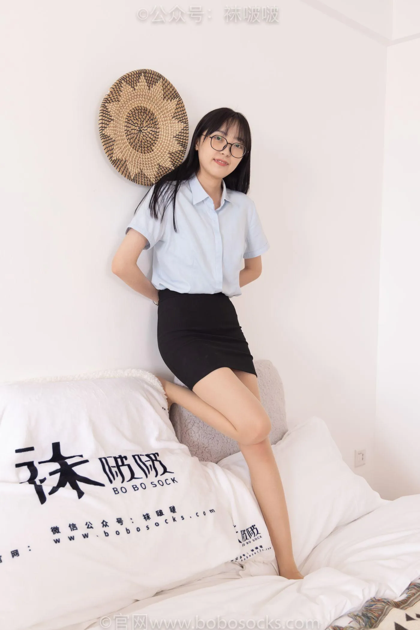 [BoBoSocks袜啵啵]NO.076 稚予-建行制服、平底鞋、肉丝 [134P]插图9